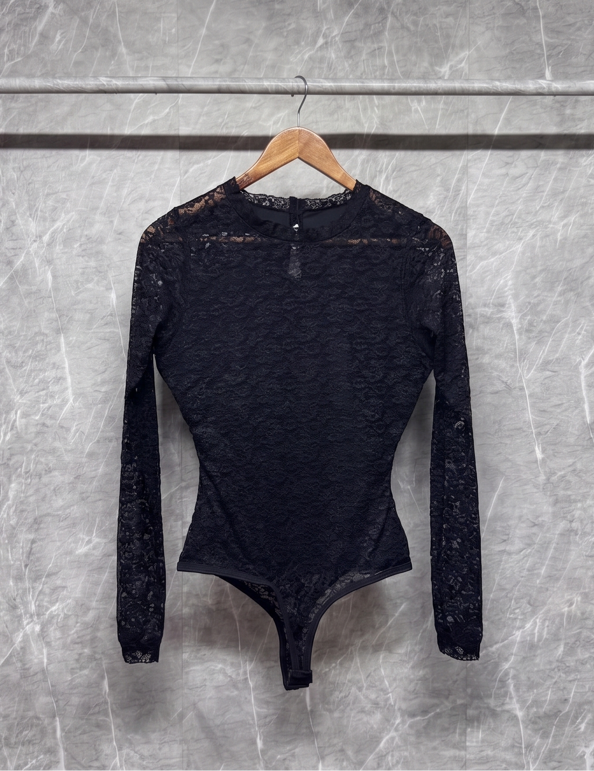 Colombian Black Full Lace Long Sleeve Body Slimmer 9082